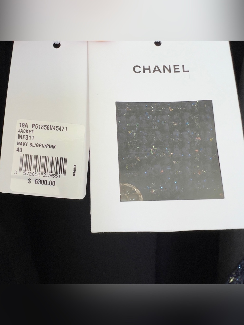 Chanel 19A NYC Egypt Wool Tweed Gripoix Blazer Jacket Navy Blue Green Pink NWT - Picture 14 of 16